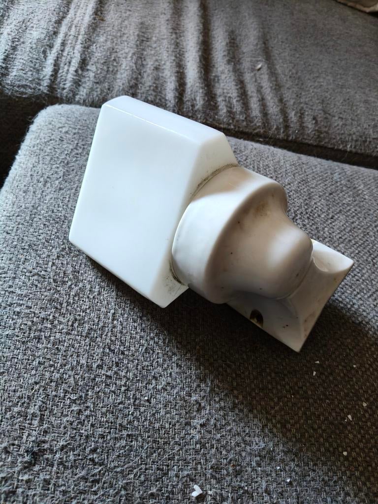 Mooie porseleinen jaren '30 buitenlamp, Antiek en Kunst, Ophalen of Verzenden