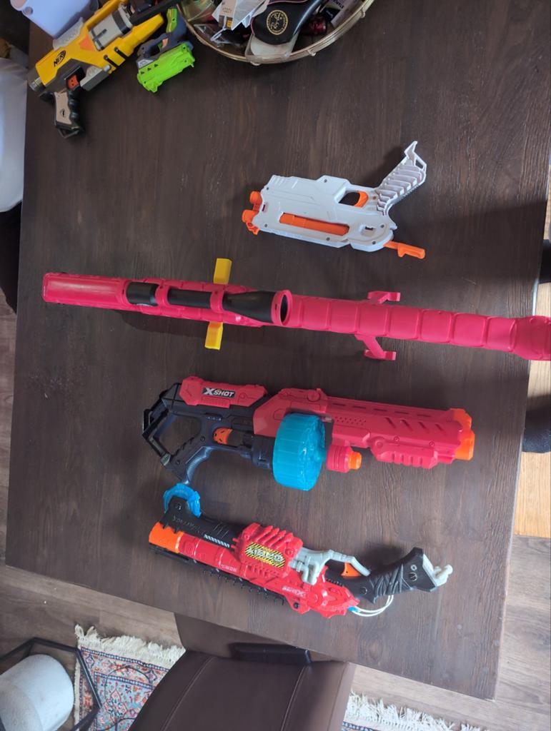Nerf gun bundeltje, Ophalen of Verzenden, Gebruikt, Jongen of Meisje