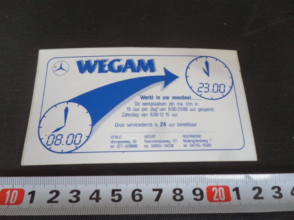 sticker venlo weert roermond WEGAM mercedes, Ophalen of Verzenden, Zo goed als nieuw