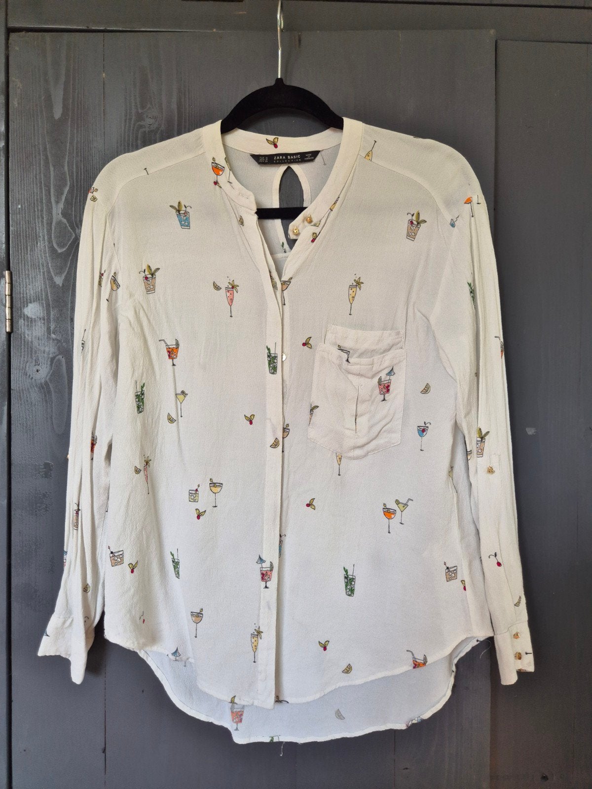 Cocktail blouse ZARA maat M, Kleding | Dames, Blouses en Tunieken, Maat 38/40 (M), Wit, Ophalen of Verzenden, Zara Basic