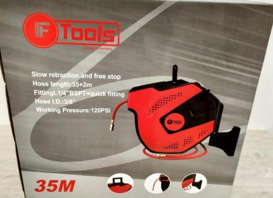 F-Tools automatische luchtslanghaspel luchtslang 35 m nieuw, Auto diversen, Autogereedschap, Ophalen, Goedkoopste, Nieuw, Altijd