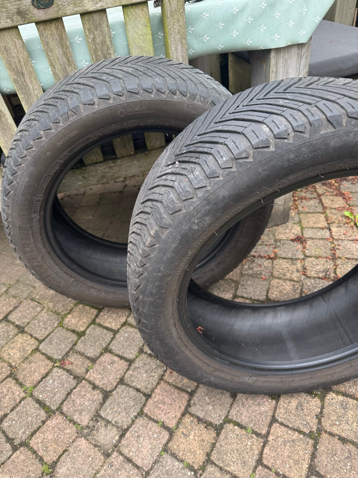 Twee Michelin CrossClimate 235/50 R19 All Season Banden, Auto-onderdelen, Banden en Velgen, Gebruikt, 235 mm, All Season, Band(en)