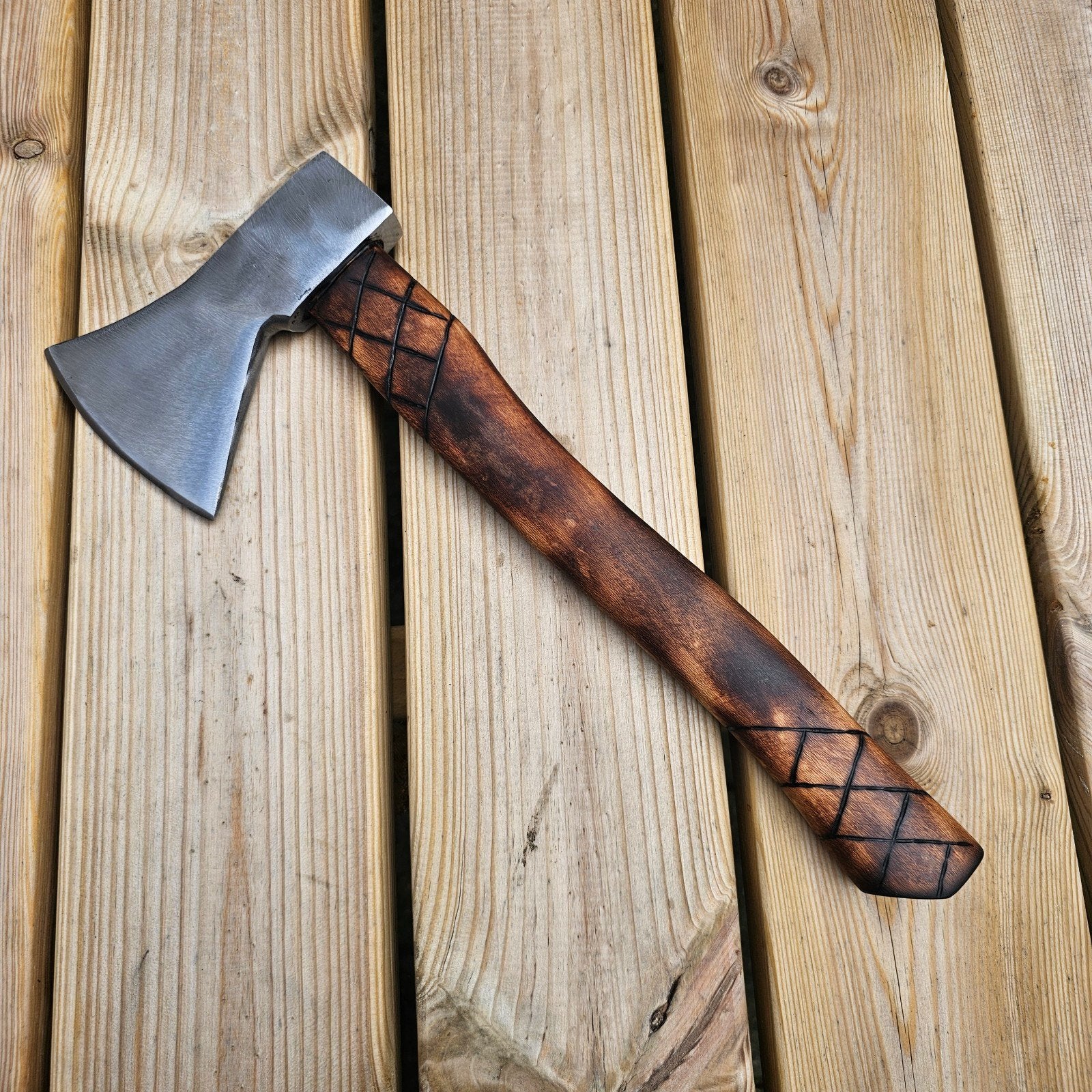 Handgemaakte Bijl met Houten Handvat - Nieuw, Ophalen of Verzenden, Nieuw, Overige typen, Overige merken