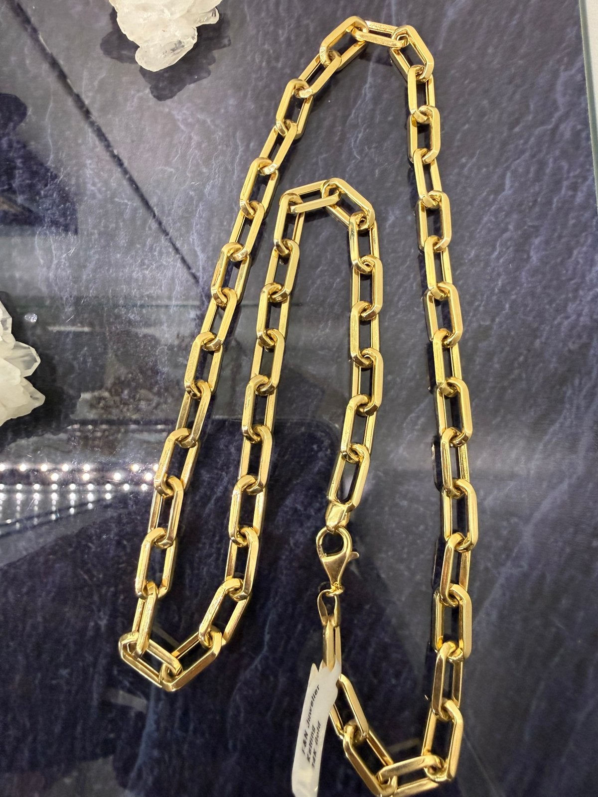 Prachtige 14 karaats gouden ankerschakel ketting 55 cm 7.2mm, Sieraden, Tassen en Uiterlijk, Kettingen, Ophalen of Verzenden, Nieuw