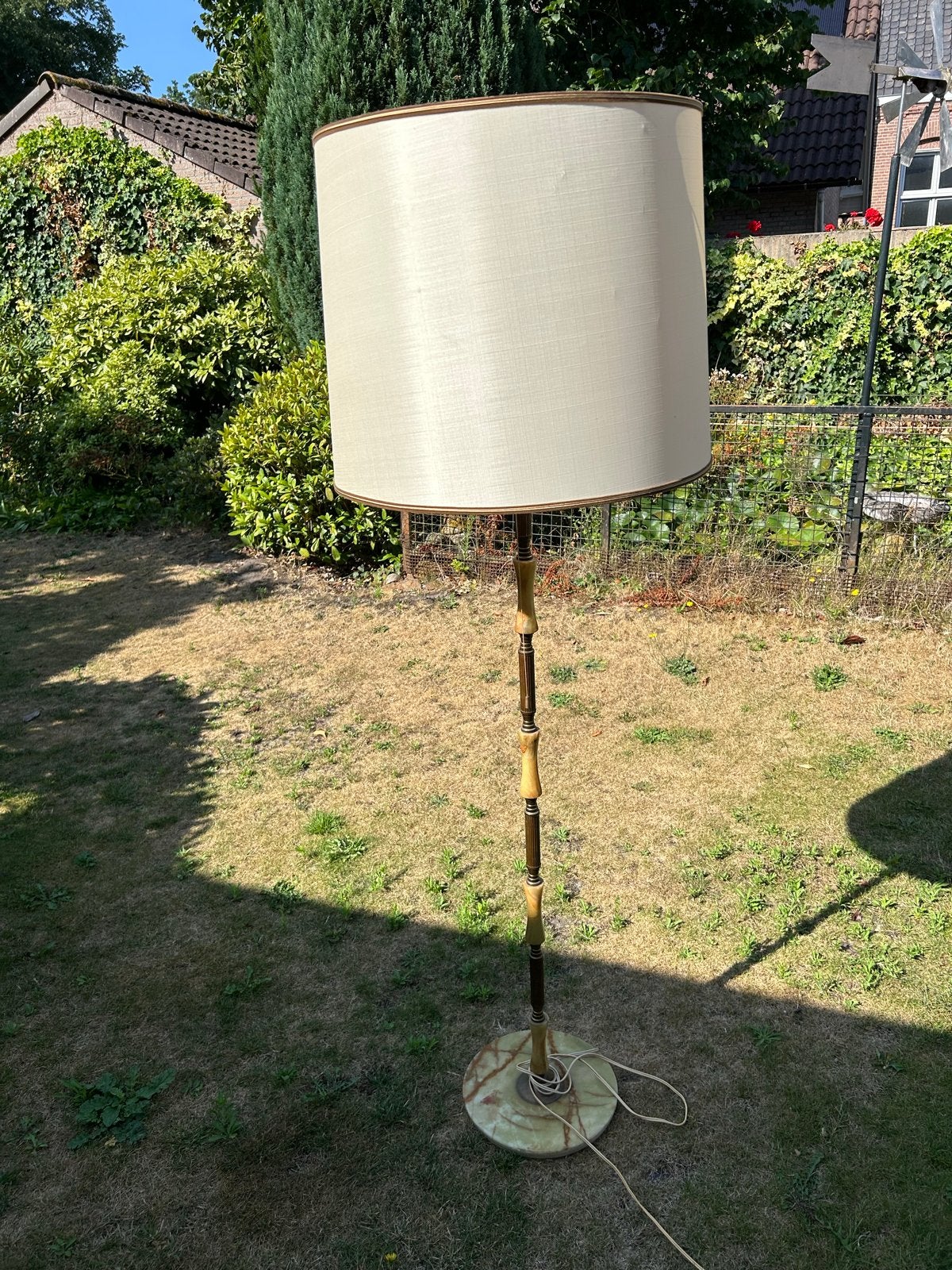 Vintage lampen set: 2 tafellampen en 1 staande lamp, Ophalen, Gebruikt, E27 (groot), 150 tot 200 cm