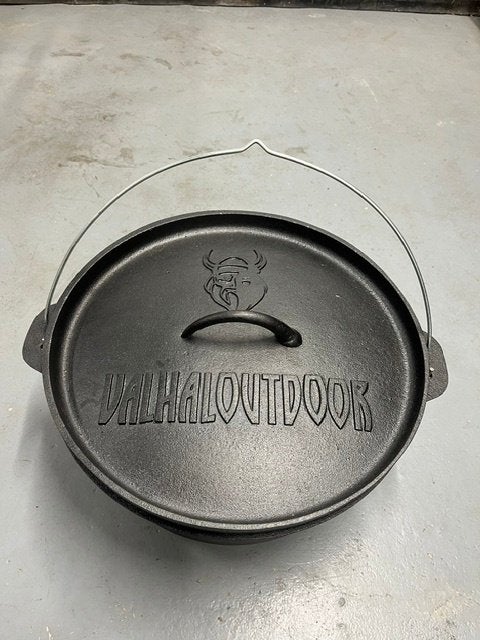 Gietijzeren vloerbrood pan, braadpan, soeppan 12 liter, 35cm, Gietijzer, Met deksel, Overige typen, Nieuw