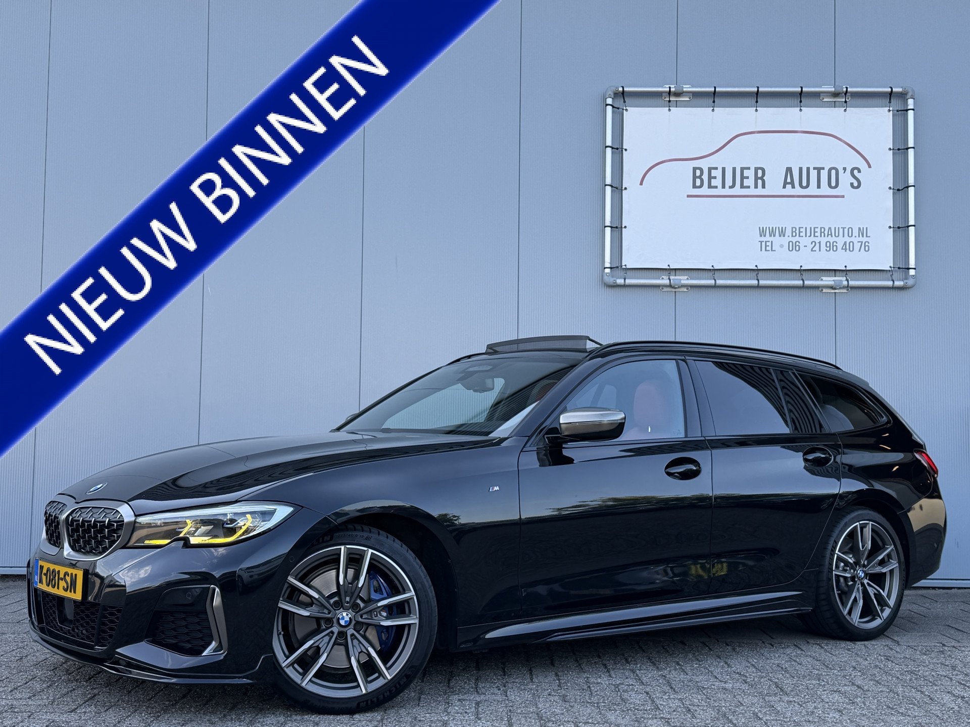 BMW 3 Serie Touring M340i xDrive High Executive Automaat Sch, Auto's, Automaat, Euro 6, Automatische klimaatregeling, Zwart