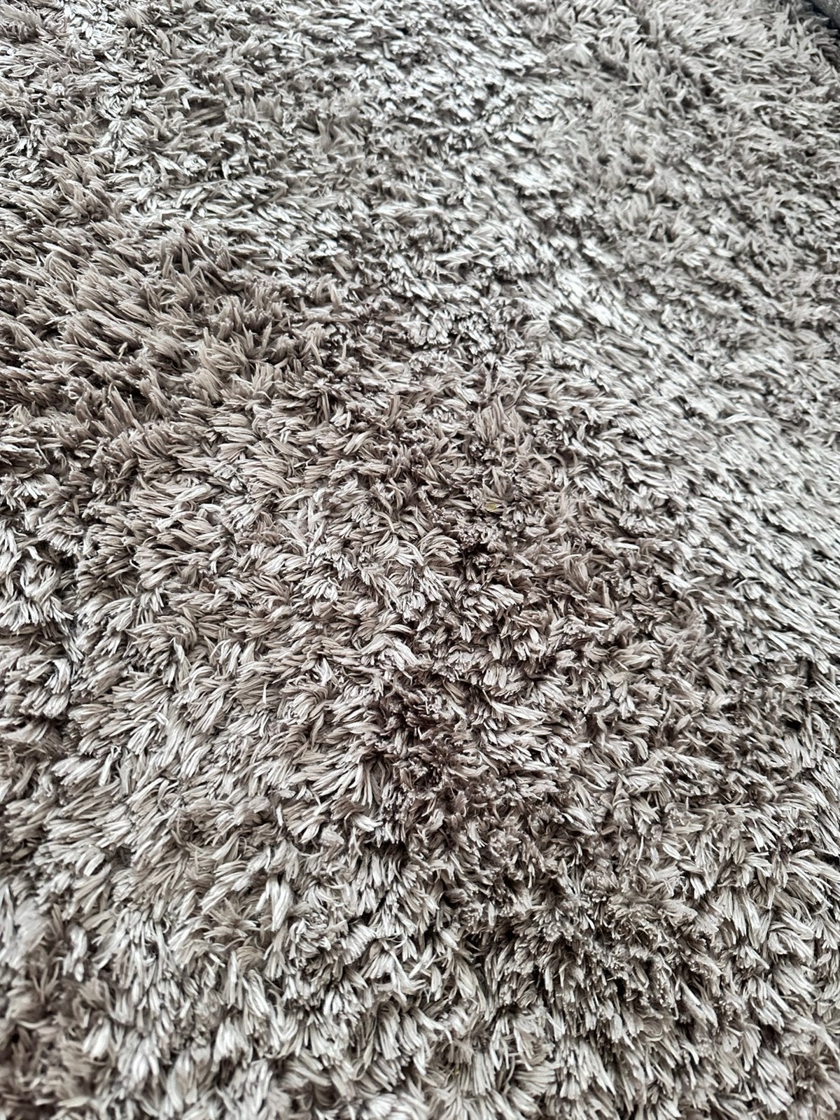 Taupe fluffy vloerkleed 200 x 300, Ophalen, Gebruikt, Rechthoekig, 200 cm of meer
