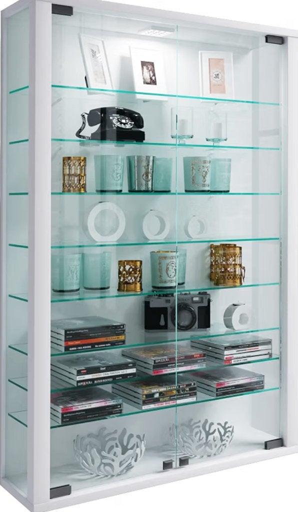 wand/hang vitrinekast VCM Vitrosa, Ophalen, Met lade(s), 50 tot 100 cm, Minder dan 25 cm