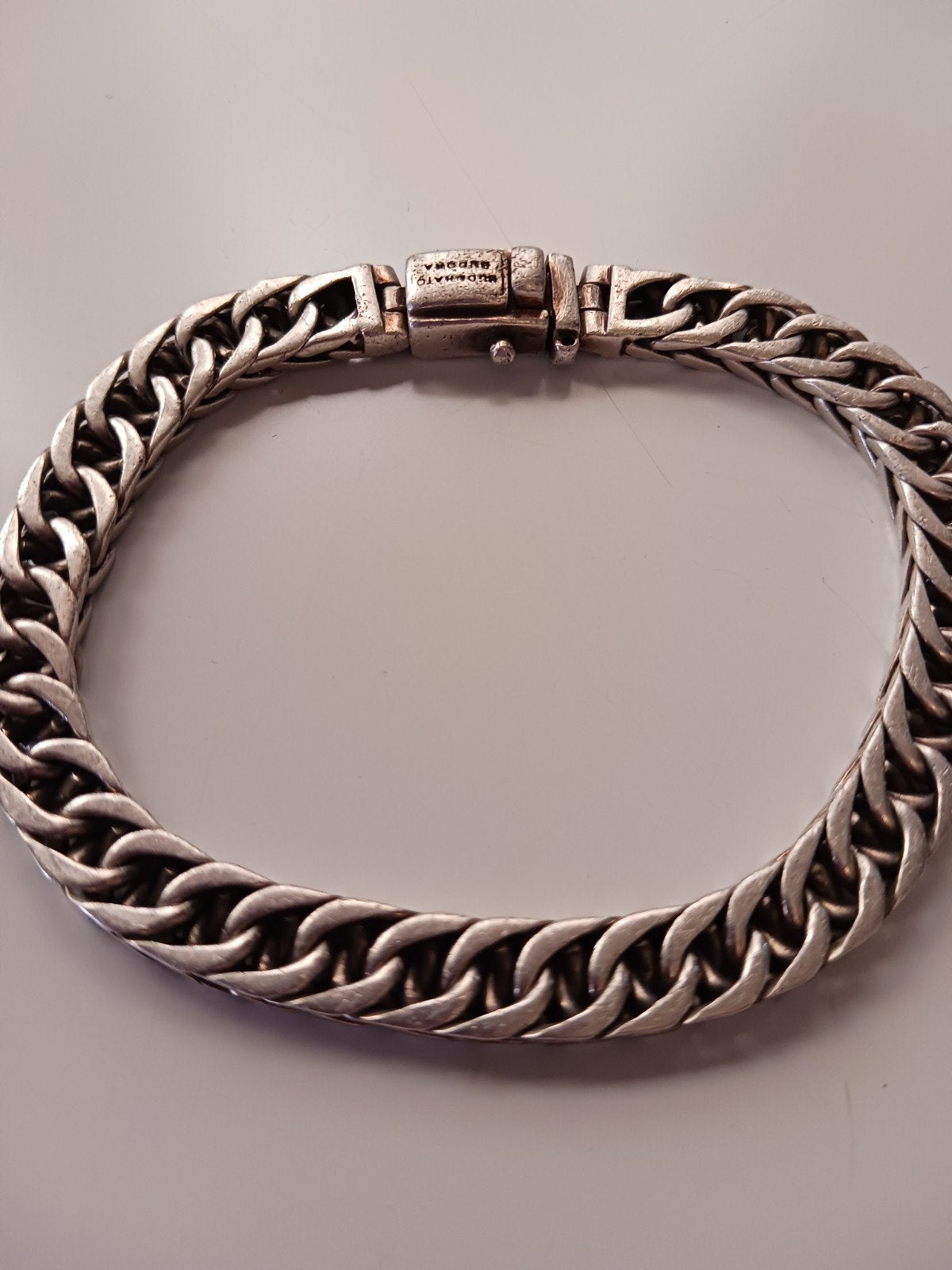 Zilveren Buddha to Buddha armband, Sieraden, Tassen en Uiterlijk, Armbanden, Ophalen of Verzenden, Zo goed als nieuw, Zilver, Zilver
