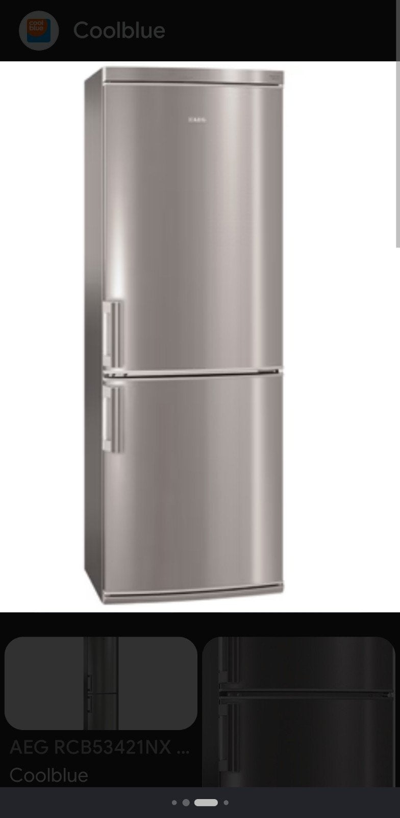AEG Santo Oko Koelvriescombinatie - Zilverkleurig, Witgoed en Apparatuur, Koelkasten en IJskasten, Ophalen, Gebruikt, 200 liter of meer