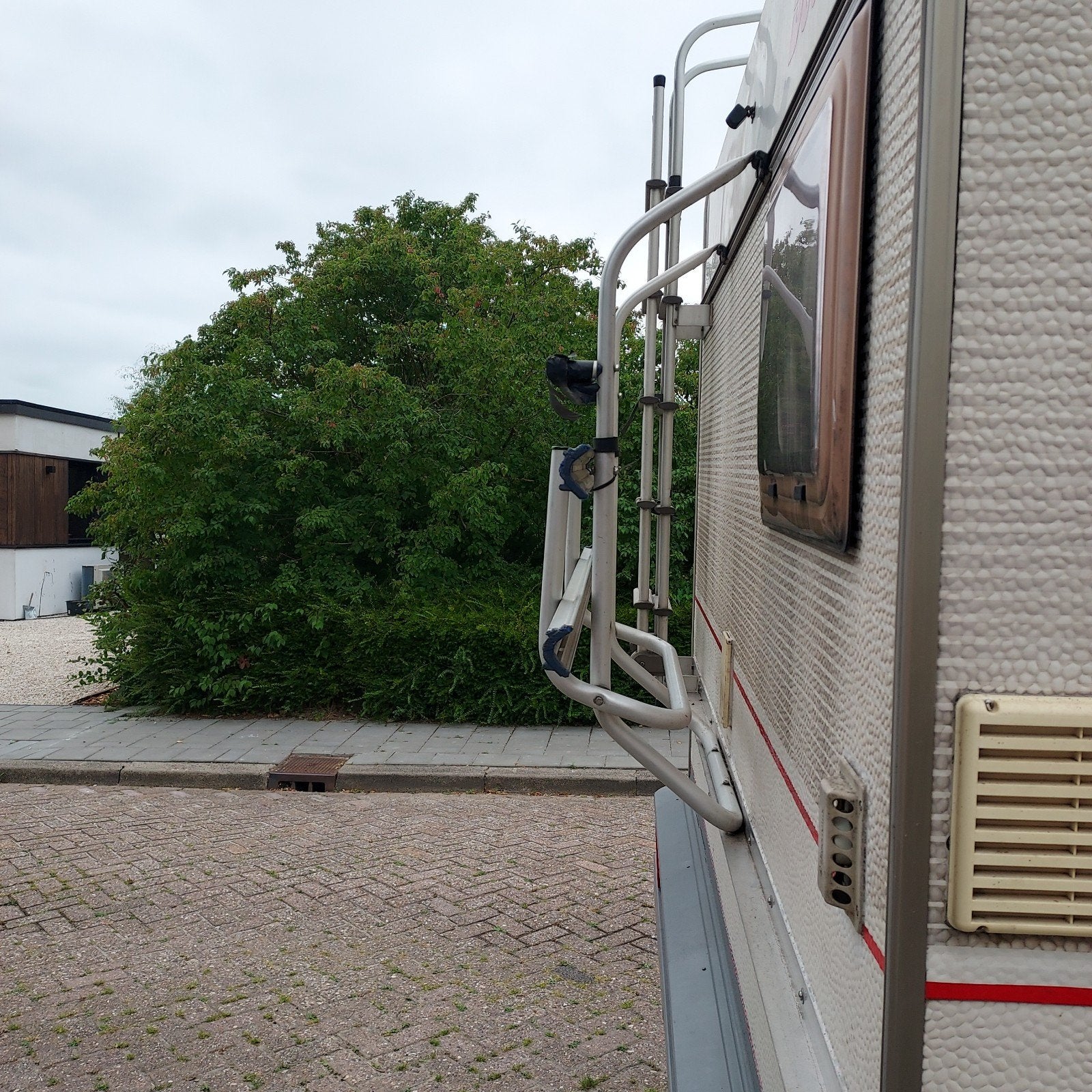 fietsendrager achterop camper of caravan, Ophalen, 2 fietsen, Gebruikt, Achterklepdrager