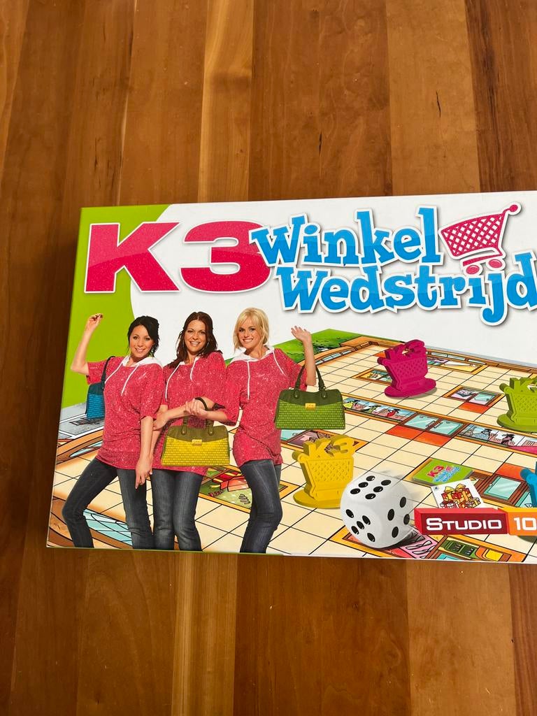 K3 Winkelwedstrijd Bordspel - Shop met K3!, Hobby en Vrije tijd, Gezelschapsspellen | Bordspellen, Drie of vier spelers, Ophalen of Verzenden