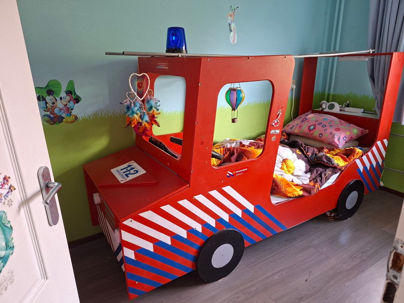 Gebruikt brandweerbed voor kinderen, Huis en Inrichting, Ophalen, Gebruikt, 90 cm, Eenpersoons