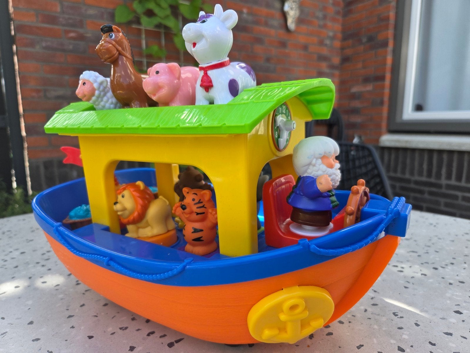 Fisher-Price Little People Noah's Ark met dieren, Ophalen of Verzenden, Zo goed als nieuw, Overige typen, Met wieltjes