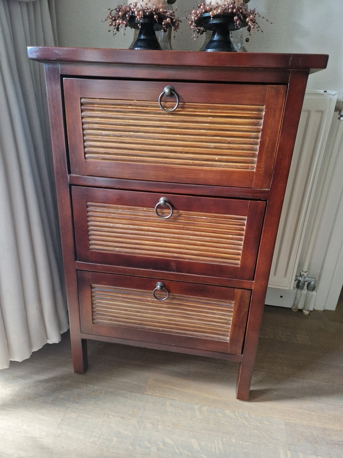 Koloniaal halkastje met 3 lades, Huis en Inrichting, Kasten | Ladekasten, Ophalen, Minder dan 50 cm, Gebruikt, Klassiek