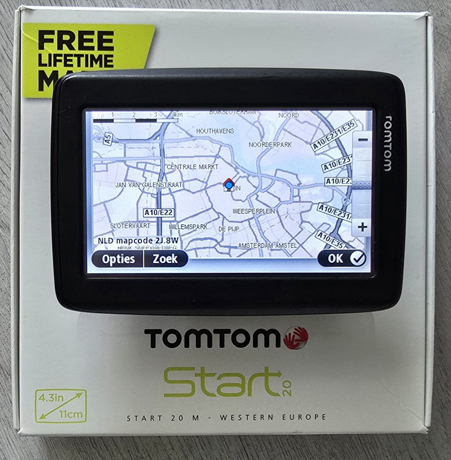 TomTom Start 20 M GPS Navigatiesysteem met Lifetime Maps, Ophalen of Verzenden, Zo goed als nieuw