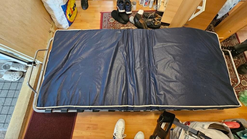 Opklapbed 180x80 cm, 90 cm, Eenpersoons, Blauw, Ophalen of Verzenden