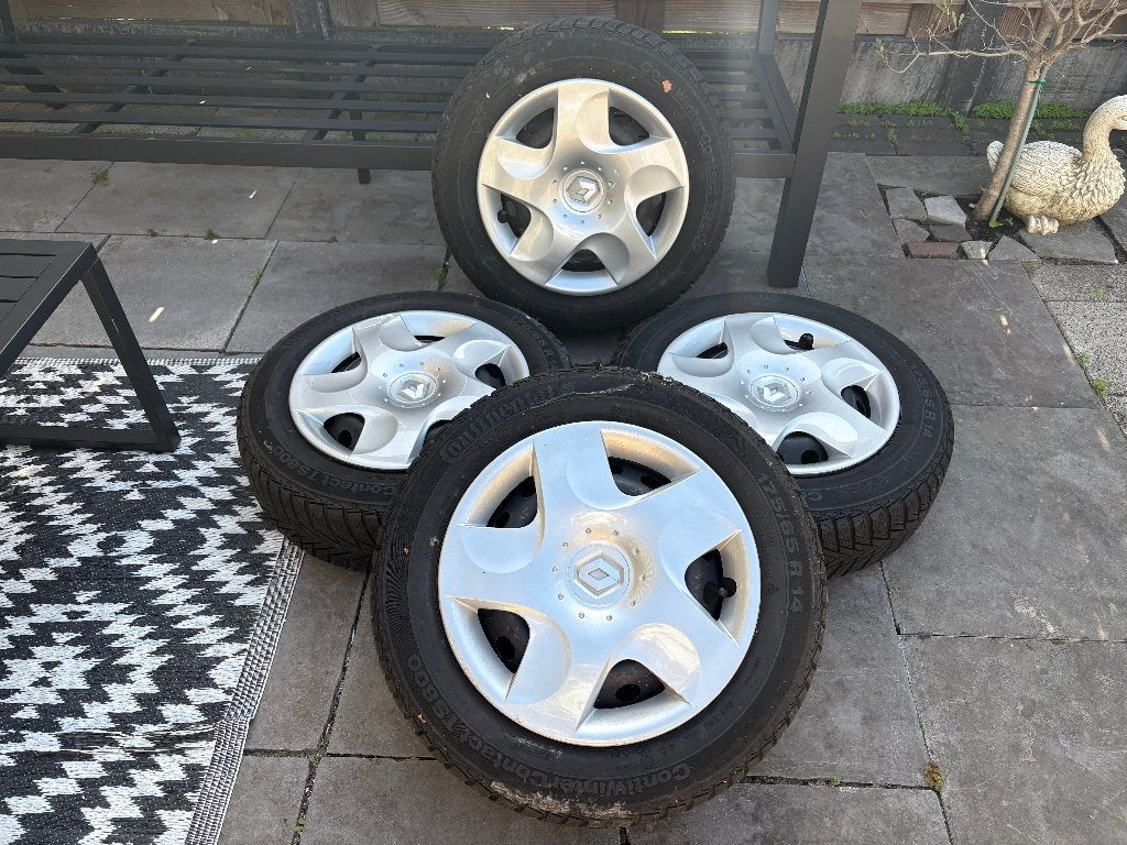 Winterbanden + stalen velgen, Auto-onderdelen, Ophalen, 14 inch, Gebruikt, 175 mm