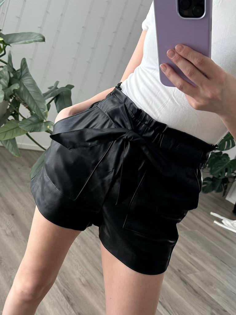 Melting Stockholm Leren Shorts - Maat XS, Kort, Verzenden, Zwart, Maat 34 (XS) of kleiner