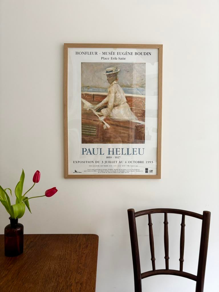 Ingelijst tentoonstellingsaffiche Paul Helleu, Honfleur ‘93, Antiek en Kunst, Ophalen