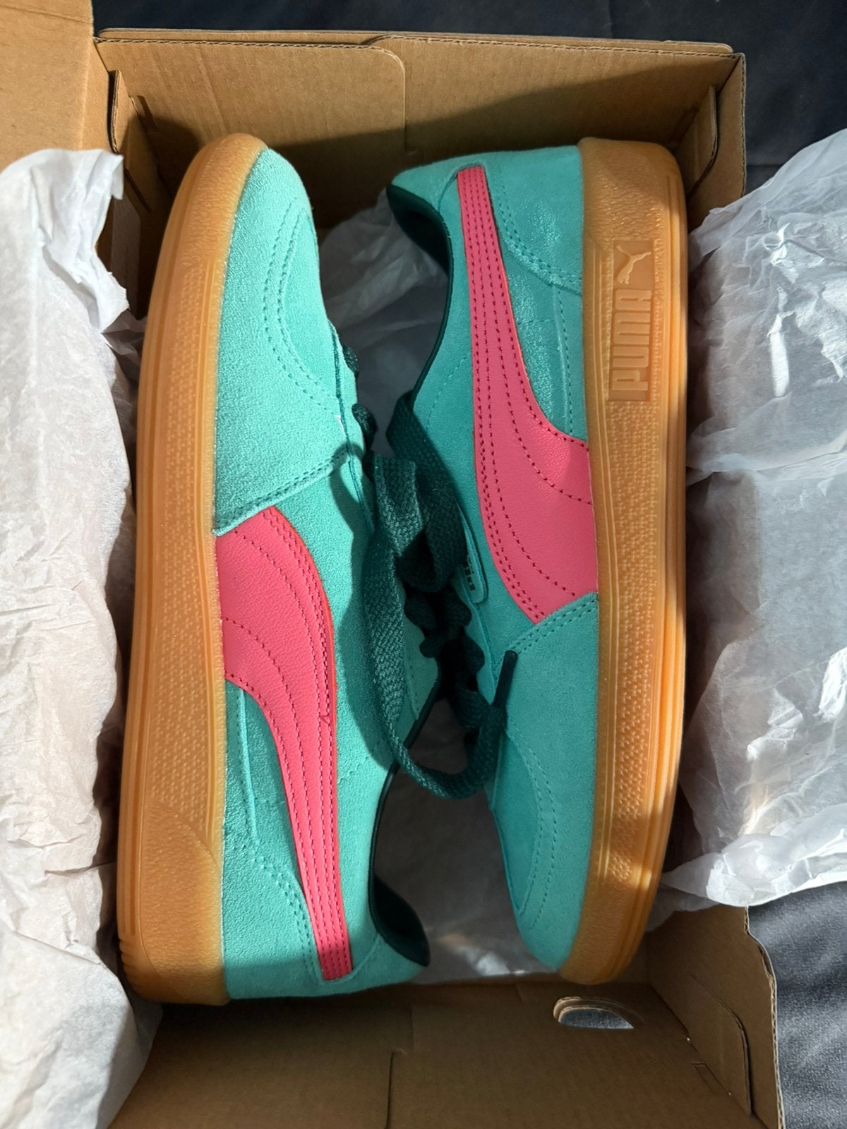 Puma suede palmero pink blue, Verzenden, Nieuw, Sneakers of Gympen, Roze