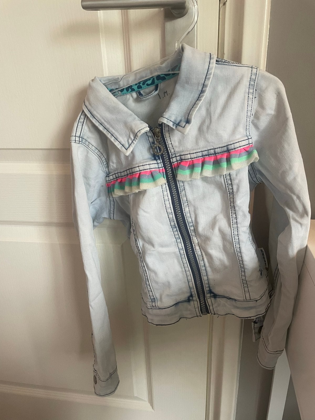 Leuk spijkerjasje met vrolijke details, Ophalen of Verzenden, Gedragen, Blauw