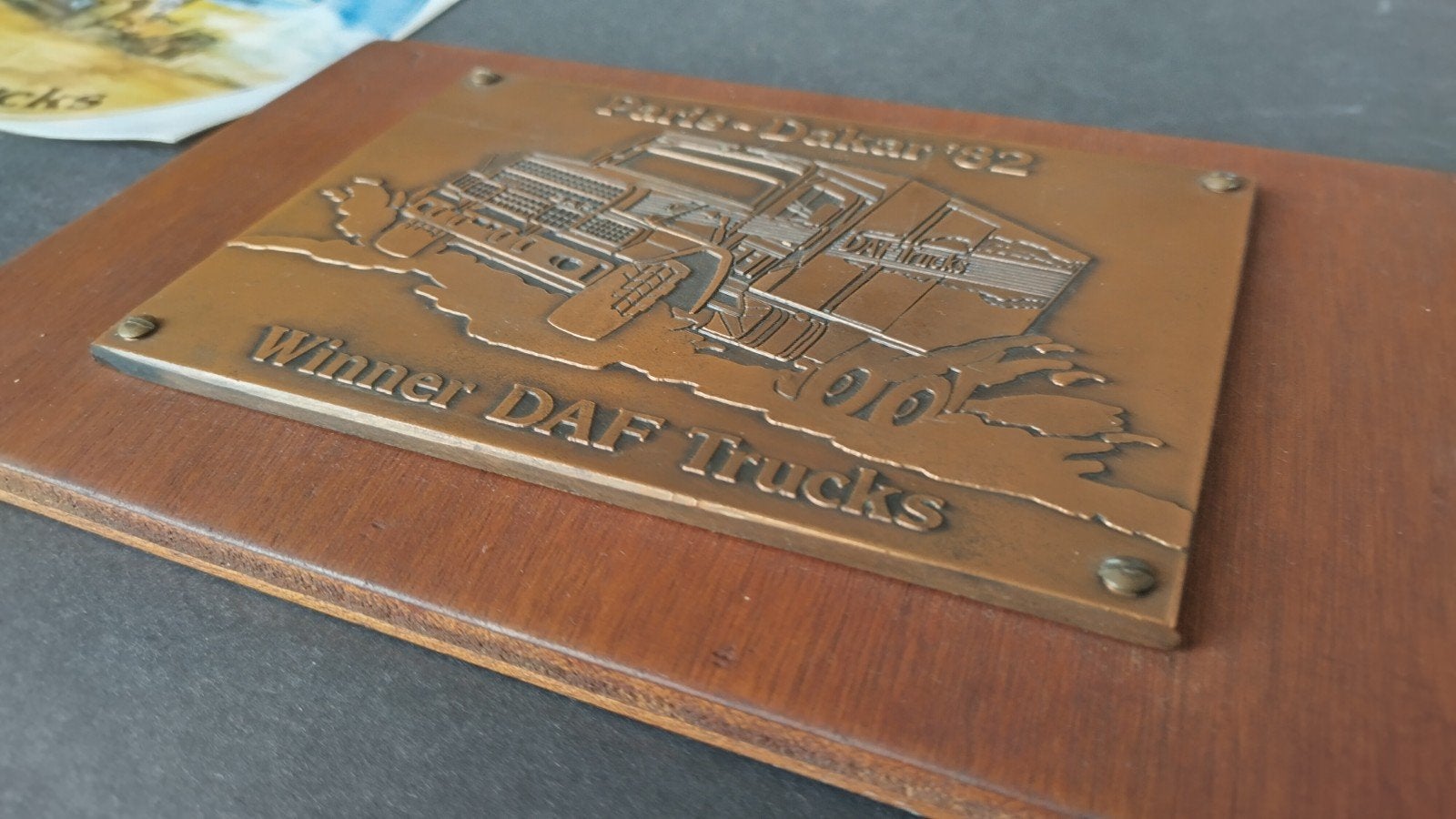 Daf n2800 Dakar plaquette Jan De Rooij 1982 Pol, Verzenden, Nieuw