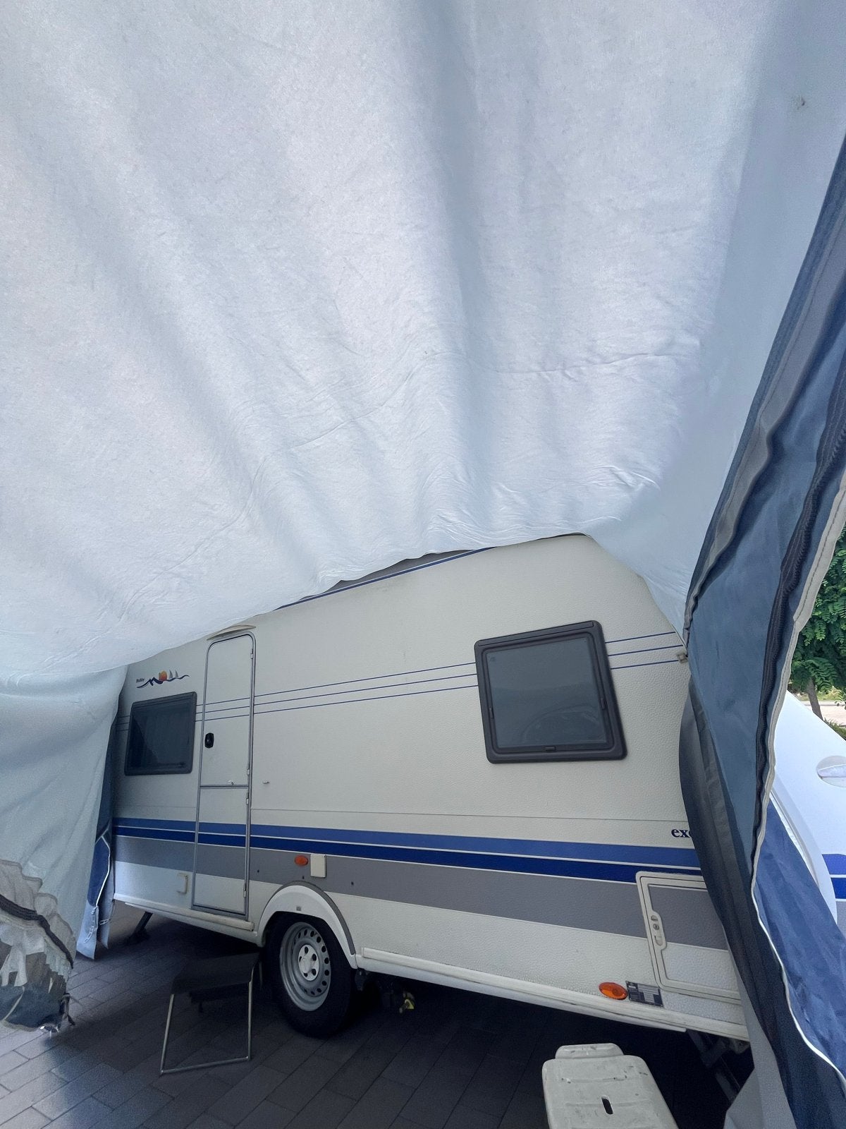 Caravan voortent hobby 460 UFE onloopmaat 11, Ophalen, Gebruikt