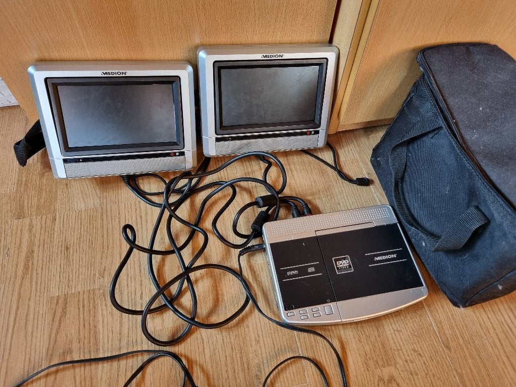 Draagbare DVD speler met 2 schermen, Ophalen, Gebruikt, Overige merken