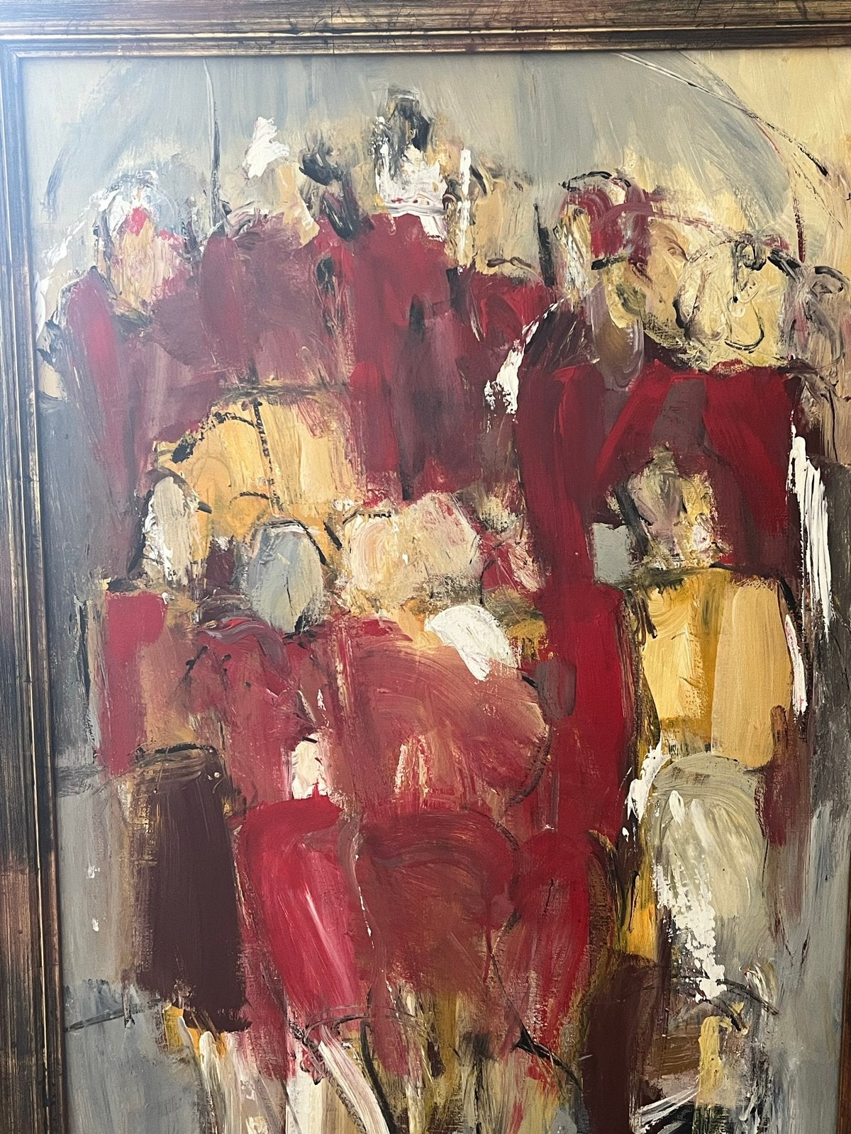 Olieverfschilderij Wil Willemsen - Abstracte Figuren, Antiek en Kunst, Kunst | Schilderijen | Abstract, Ophalen of Verzenden