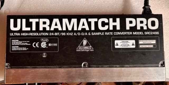 Behringer Ultramatch Pro SRC2496 A/D D/A Converter, Audio, Tv en Foto, Ophalen of Verzenden, Zo goed als nieuw, Audio