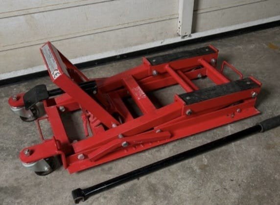 Rode motorkrik, Ophalen, Gebruikt, Hydraulisch, Garagekrik
