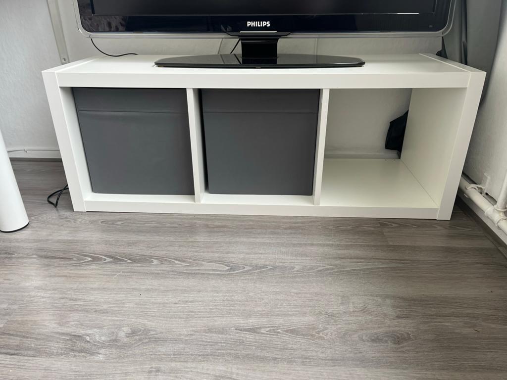 Ikea Kallax 3 vaks kast met opbergbakken, Ophalen