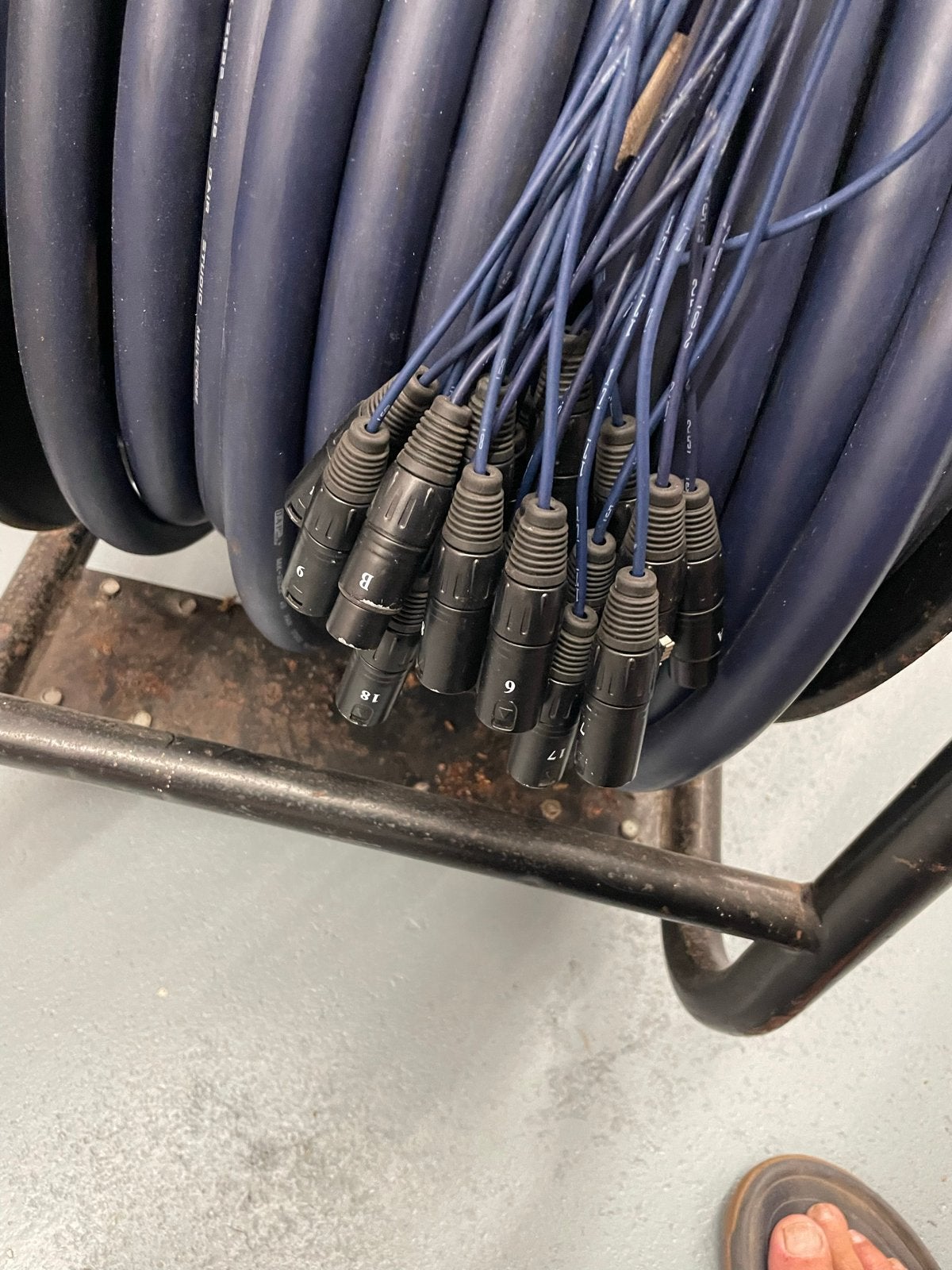 Multikabel op haspel - 24 kanaals XLR, Ophalen, Gebruikt, Apparatuur