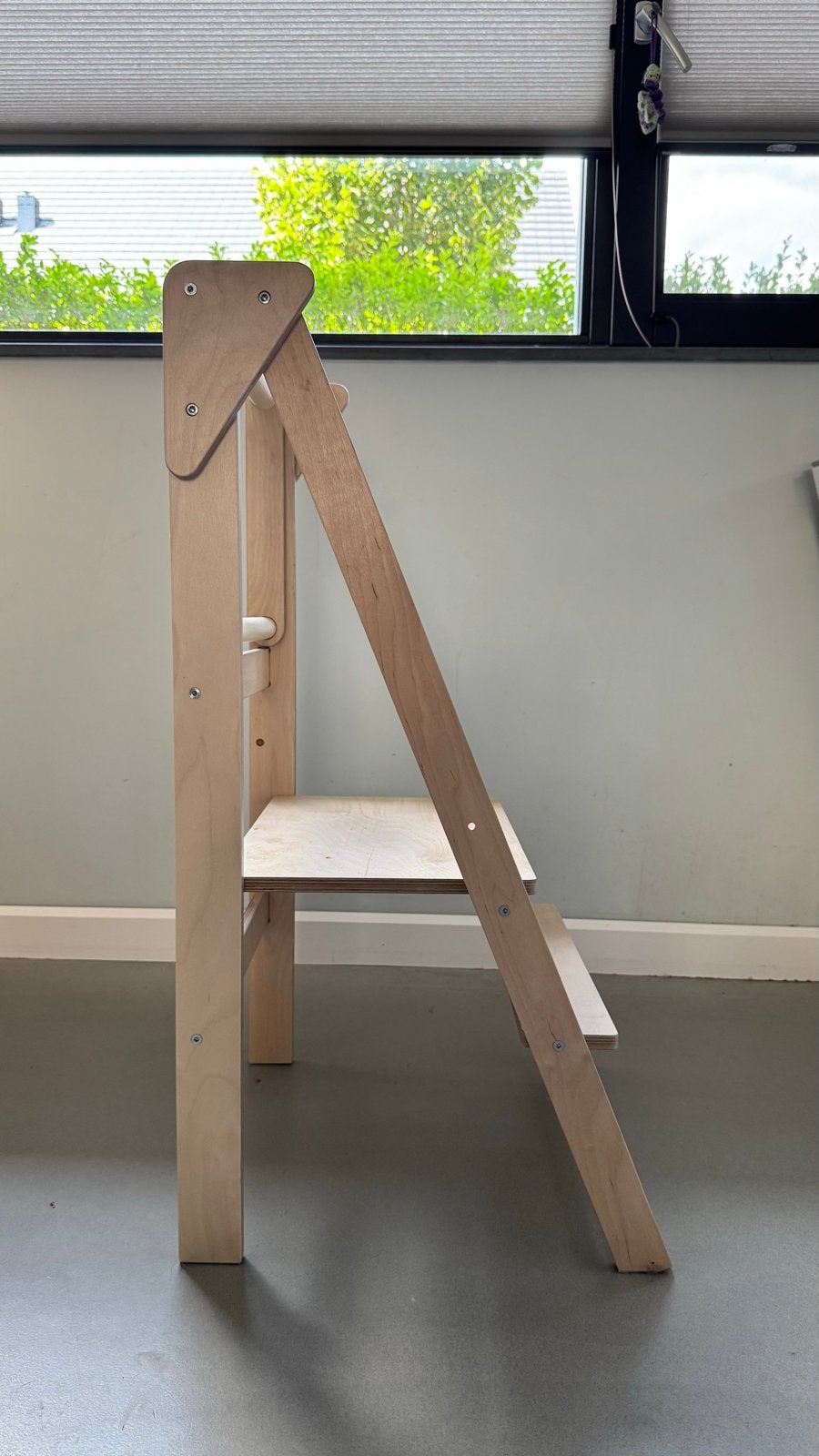 Jindl Houten Montessori Leertoren Inklapbaar & Verstelbaar, Ophalen, Zo goed als nieuw