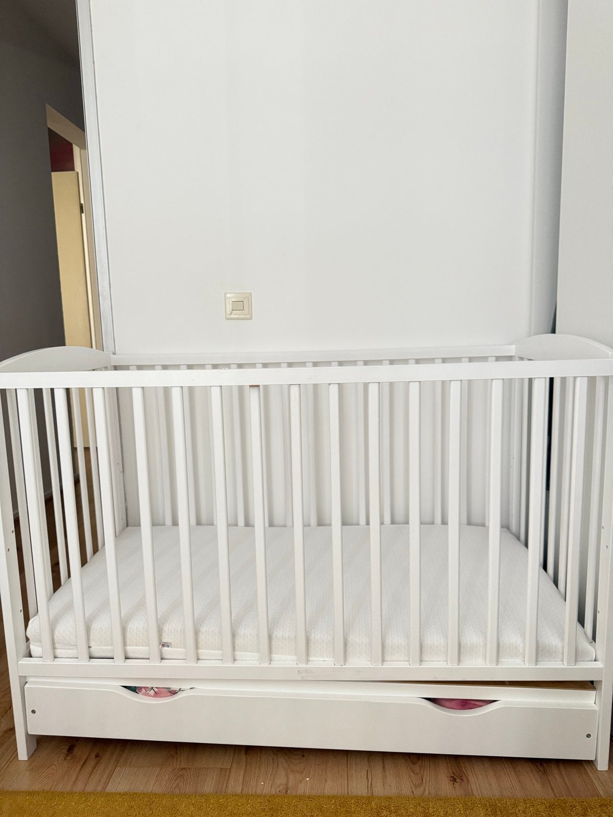 Kinderbed met matras, Kinderen en Baby's, Kinderkamer | Bedden, Ophalen, Gebruikt, Minder dan 140 cm, 70 tot 85 cm