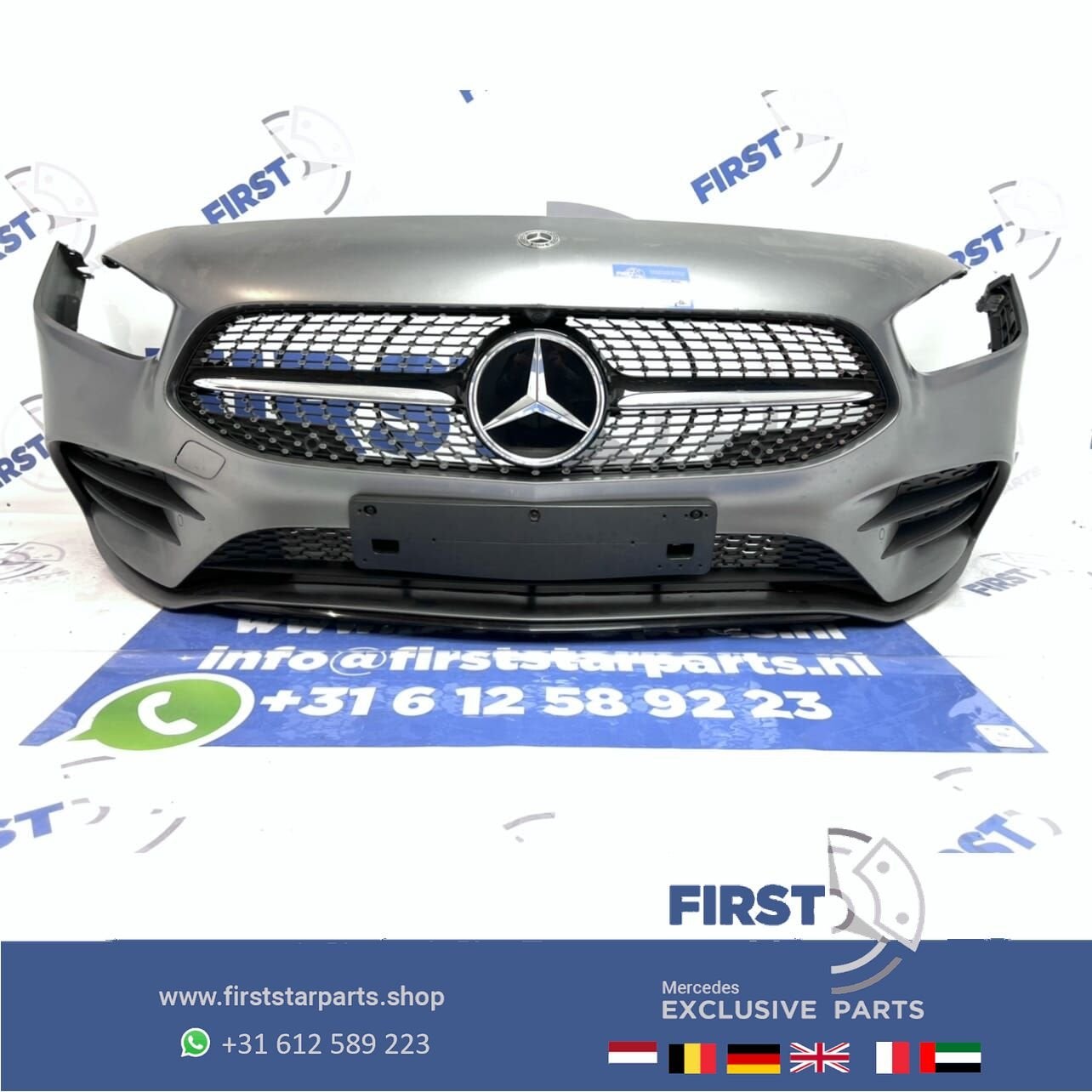 W247 B KLASSE AMG VOORBUMPER COMPLEET + DIAMOND GRIL MAGNO G, Gebruikt, -, Voor, Ophalen of Verzenden