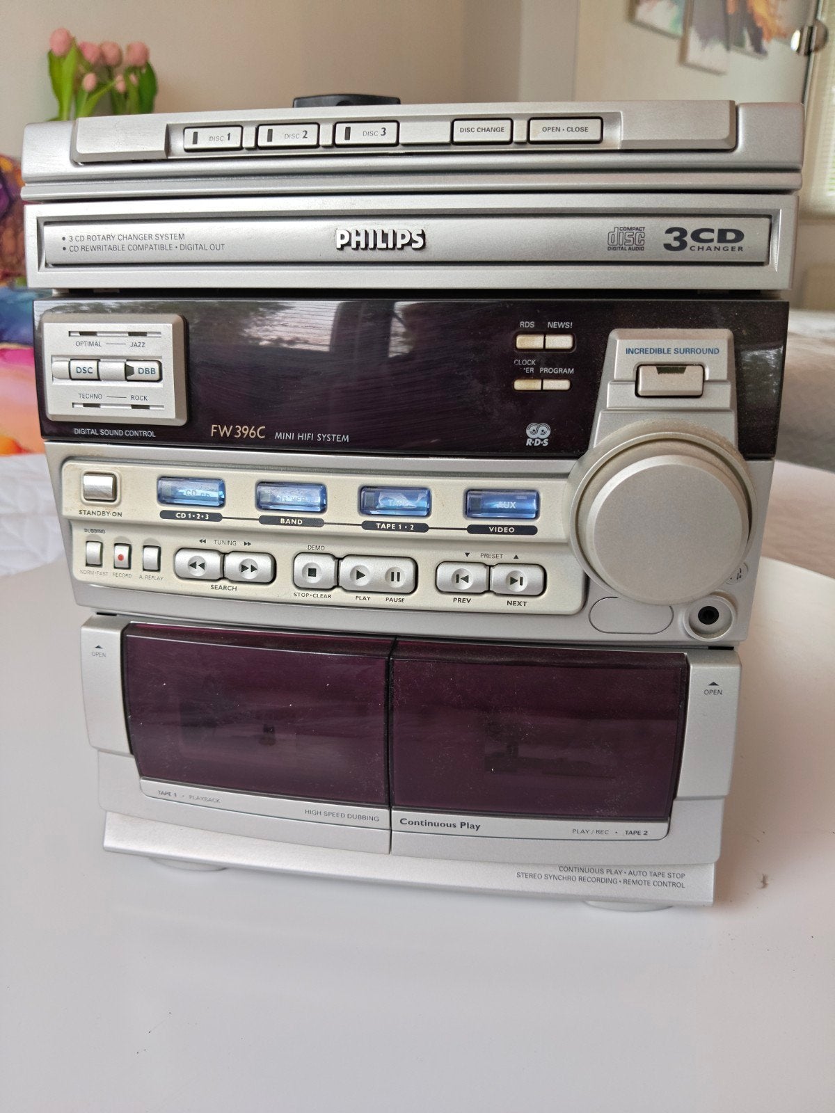 Philips FW396C Mini Hifi Systeem met 3 CD-wisselaar, Ophalen, Philips, Gebruikt, Tuner of Radio