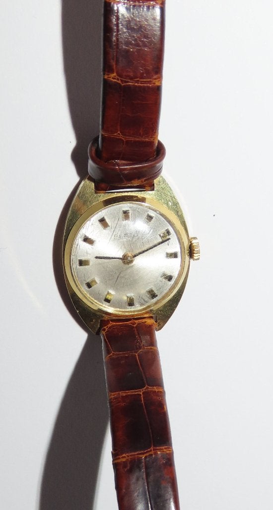 Antiek gouden dames horloge, Plato, 14K, Overige merken, Met bandje, Verzenden, Polshorloge