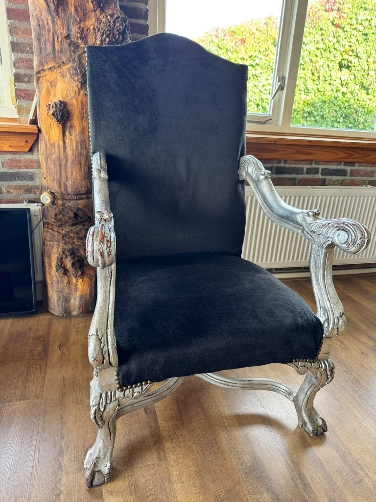 4 stoelen Barok uitstraling, Ophalen, Gebruikt, Barok, Zwart