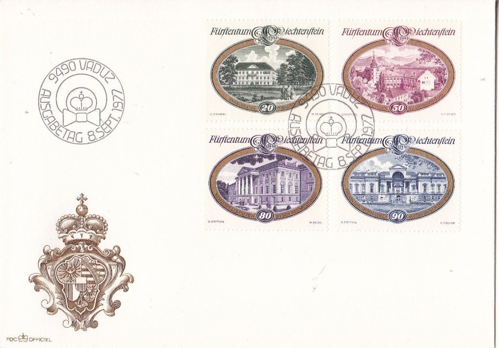 Liechtenstein FDC – Schlösser - M 680-683, Verzenden, Onbeschreven, Europa