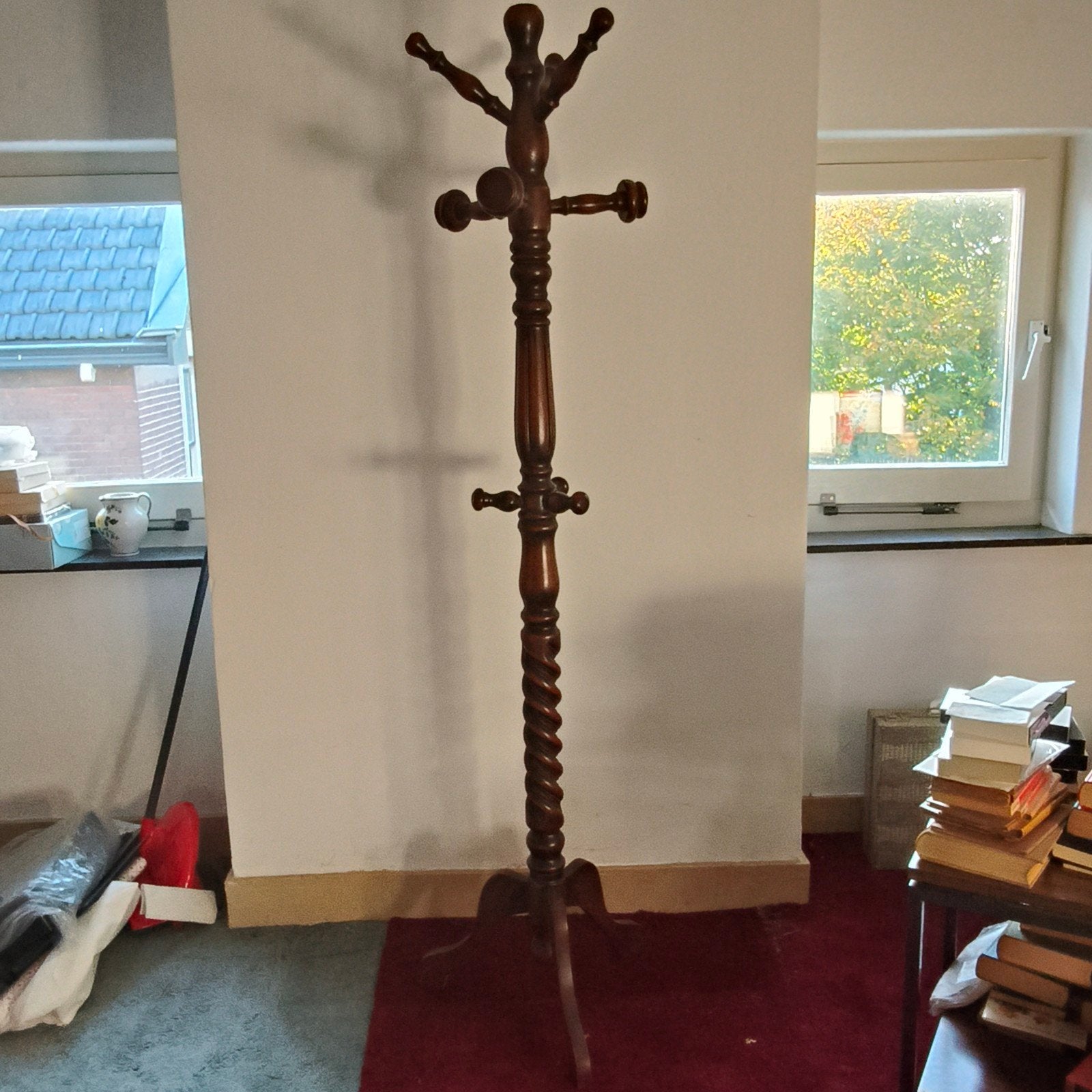 Klassieke houten staande kapstok, Ophalen, Gebruikt, Staande kapstok, 150 tot 200 cm