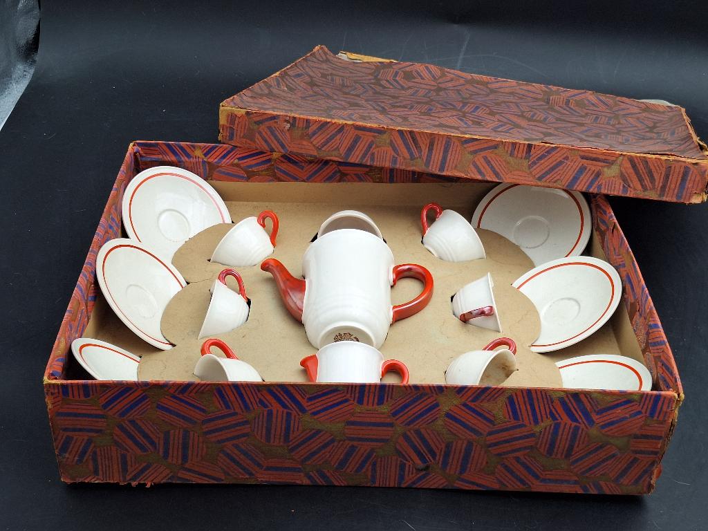 oud porseleinen poppen/kinder koffieservies Villeroy & Boch, Antiek en Kunst, Ophalen of Verzenden