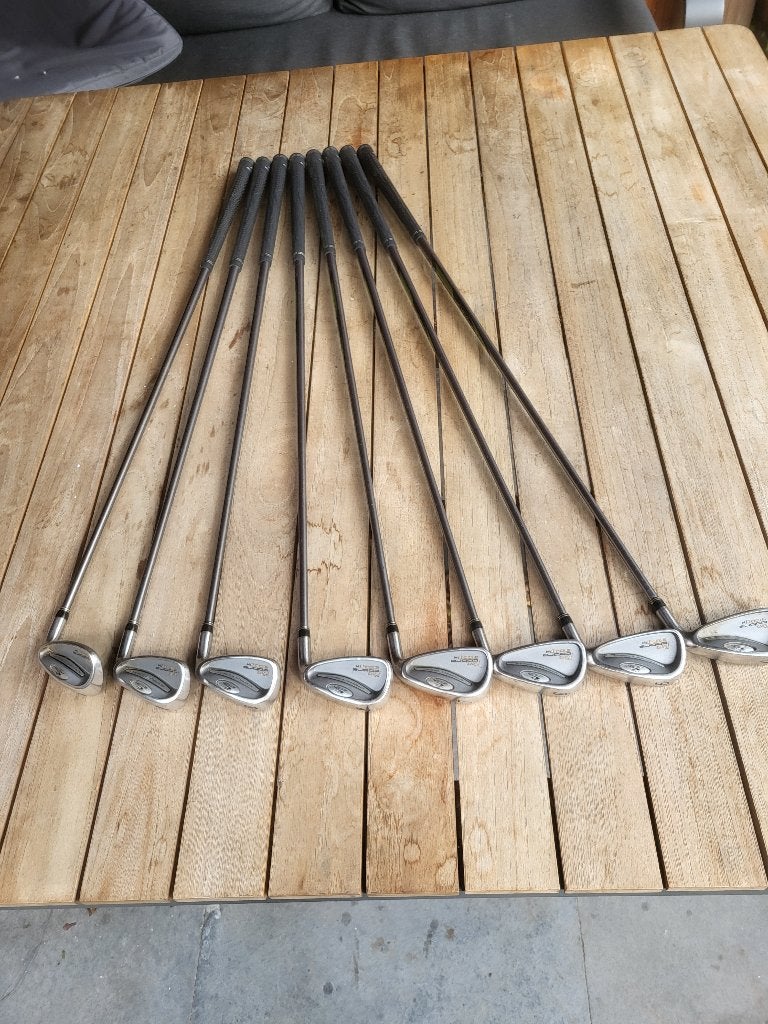 King Cobra 3100 I/H ijzerset – 8 clubs – graphite regular, Sport en Fitness, Ophalen of Verzenden, Gebruikt, Set, Overige merken
