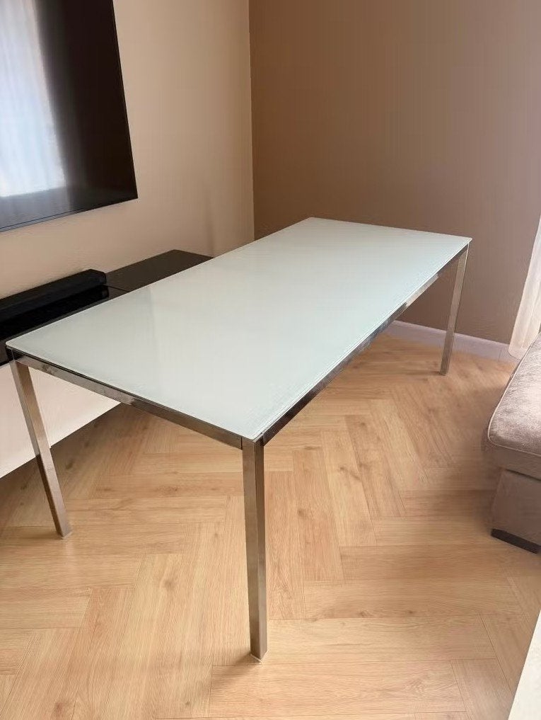 Ikea Torsby Glazen tafel, Ophalen, 50 tot 100 cm, Vijf personen of meer, 150 tot 200 cm