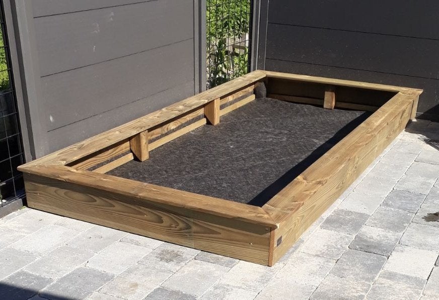 HOUTEN ZANDBAK 200x300 incl deksel kant en klaar geleverd, Ophalen, Nieuw