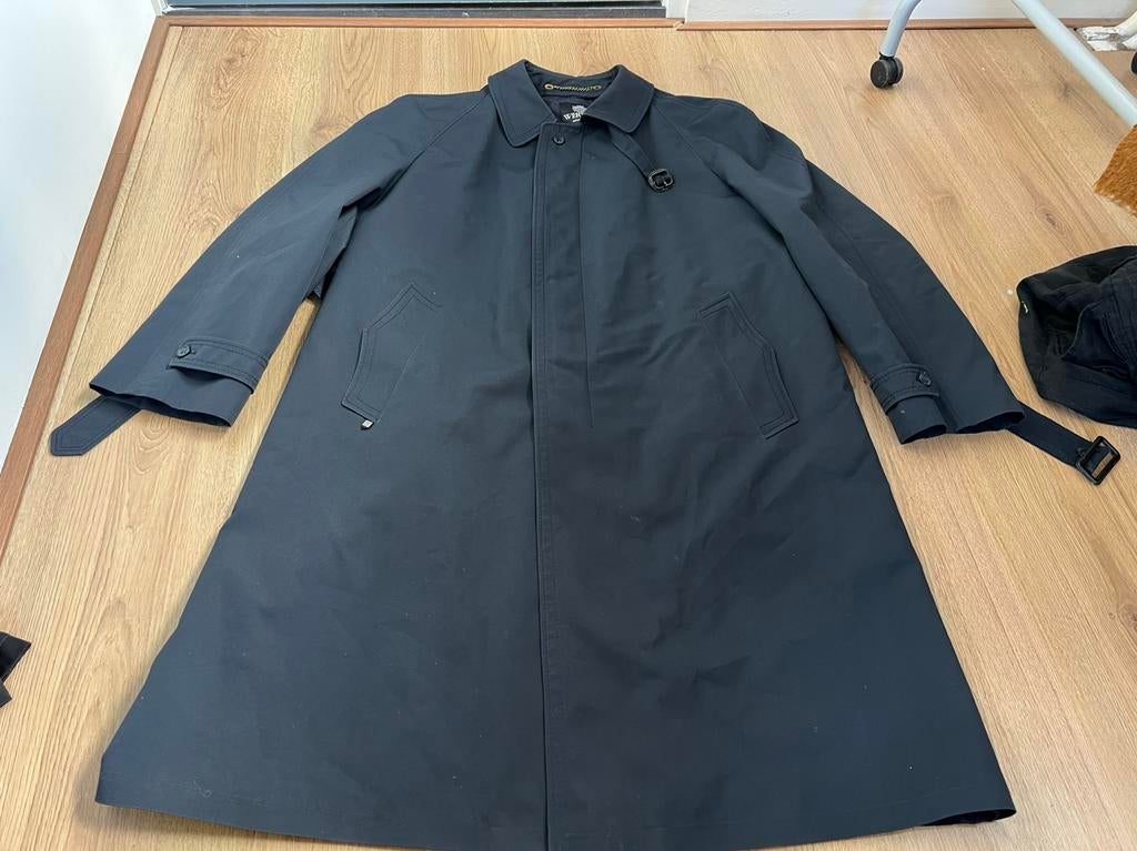 Werther marine blauw trenchcoat 54, Kleding | Heren, Maat 52/54 (L), Blauw, Ophalen of Verzenden, Zo goed als nieuw