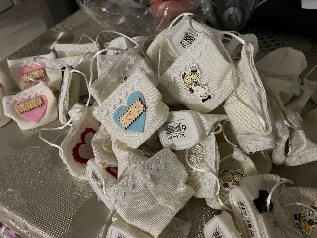 Nieuw bruiloft bedankjes 56 stuks, Ophalen of Verzenden, Nieuw, Versiering, Geboorte of Huwelijk