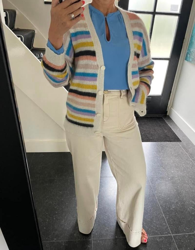 Essentiel Antwerp, super mooi dun mohair vestje, S/M, Ophalen of Verzenden, Zo goed als nieuw, Maat 36 (S), Blauw